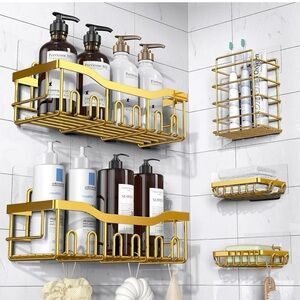 EUDELE 5-Pack Rustproof Stainless Steel Shower Caddy